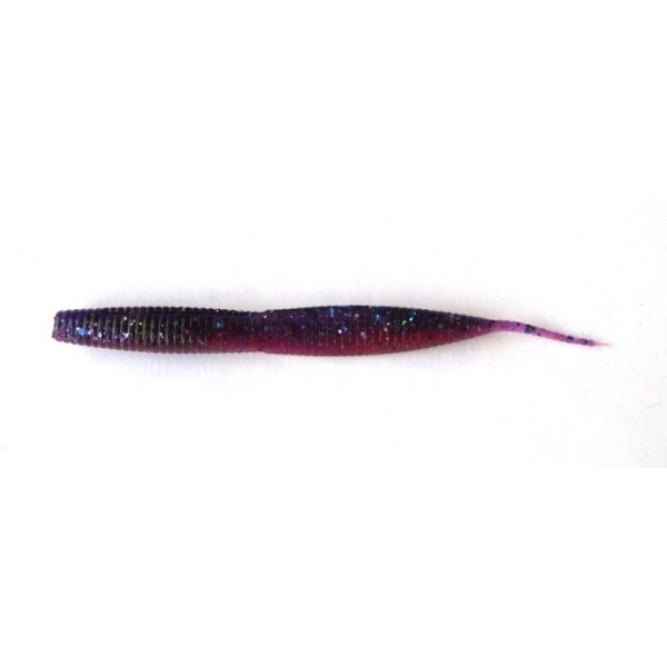 Рыбацкая силиконовая приманка, Taipan Rain Worm, 3,8 дюйма, 8шт/уп, цвет №12 Violet mistik pink